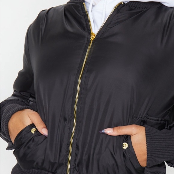 Black Bomber Jacket - Picture 2 of 4